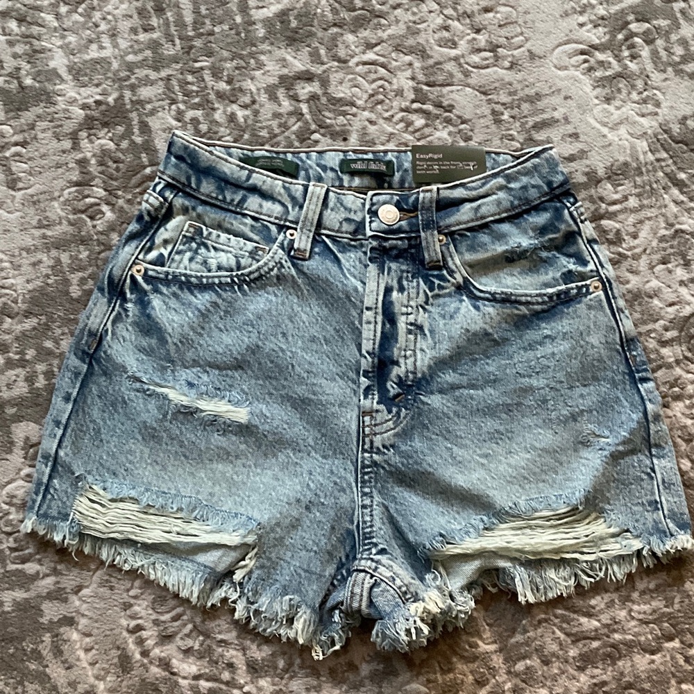 Wild Fable Distressed Light Blue Jean Shorts
